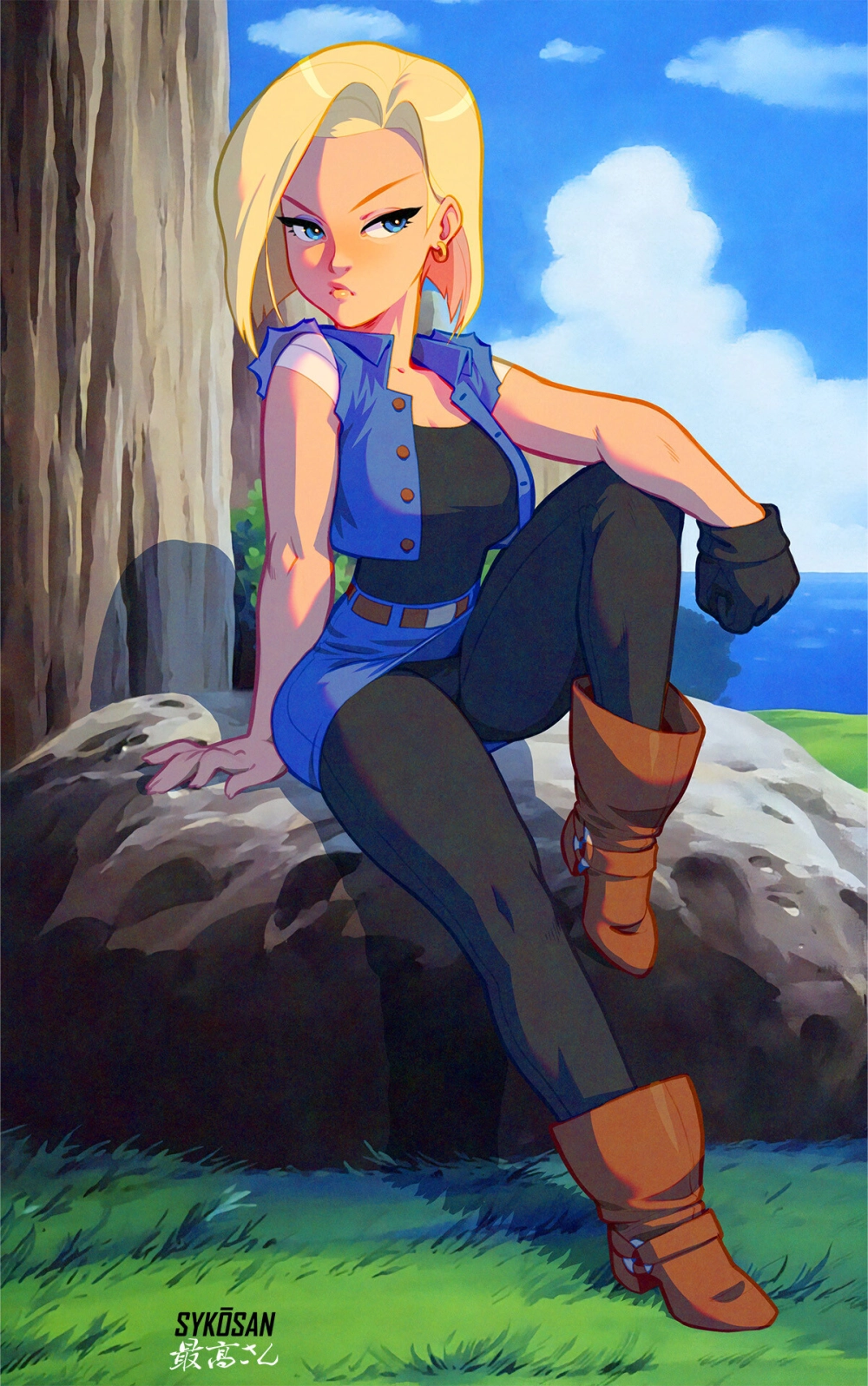 Android 18 ai tạo hình sắc nét đến mê