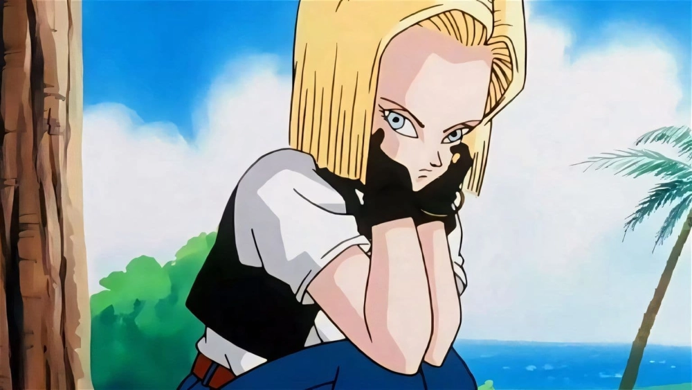 Android 18 art tranh vẽ với khí chất ngầu