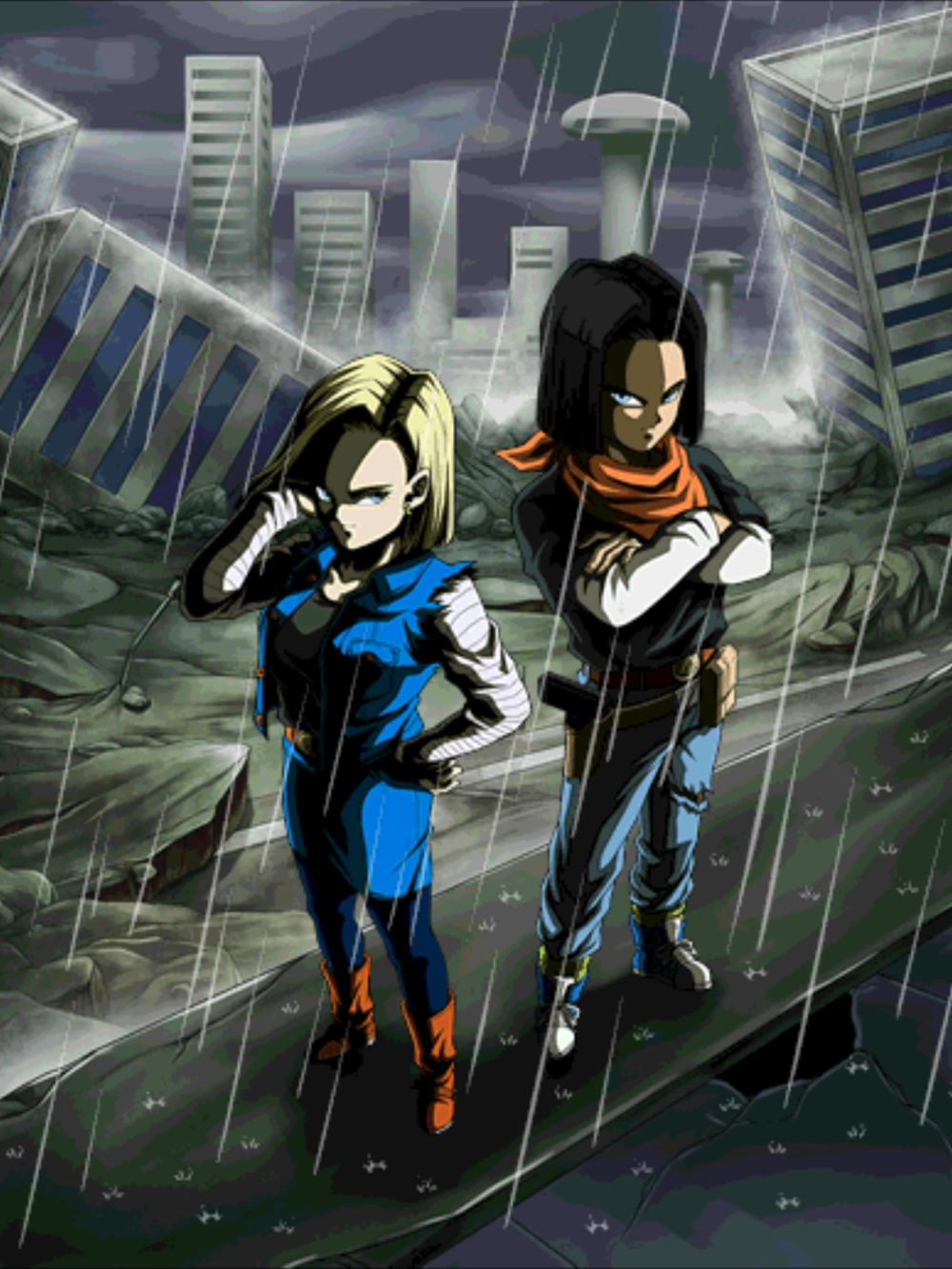 Android 18 + Android 17 kết hợp chiến đấu siêu cấp