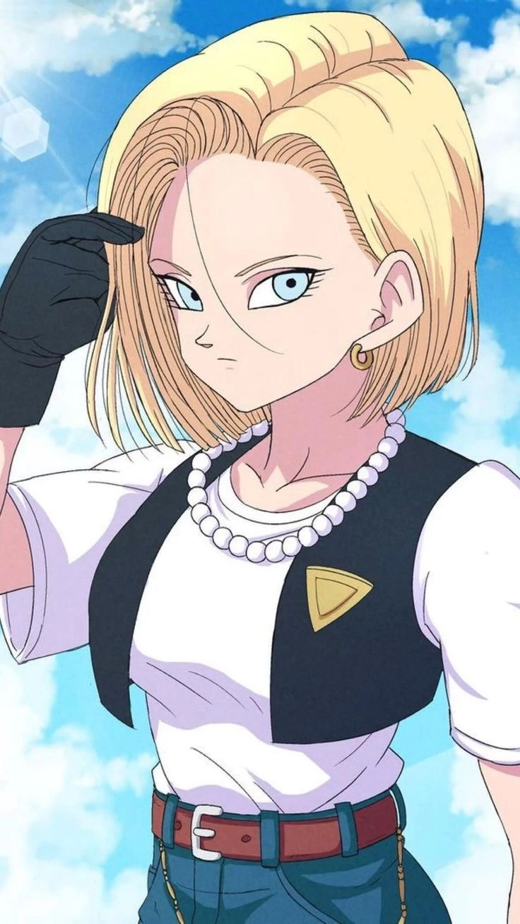 Android 18 hair mái tóc vàng óng nổi bật