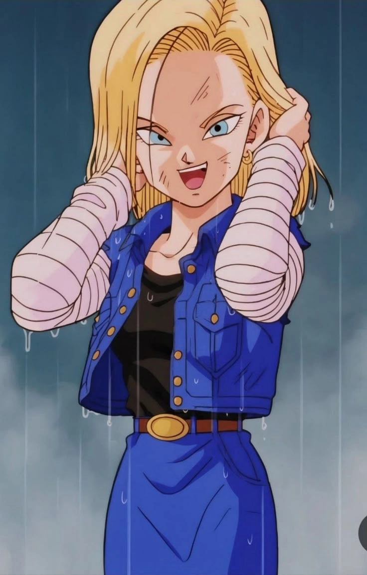 Android 18 drawing tranh vẽ tay đầy thần thái
