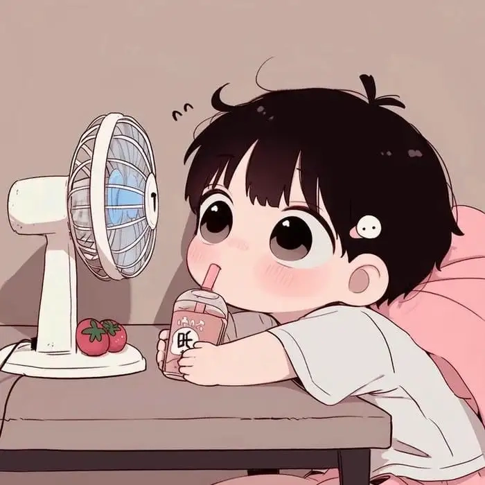 Cảm xúc nhẹ nhàng qua hình ảnh chibi nam buồn