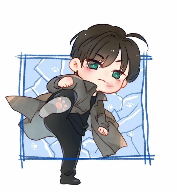 Cá tính mạnh mẽ từ ảnh chibi nam ngầu