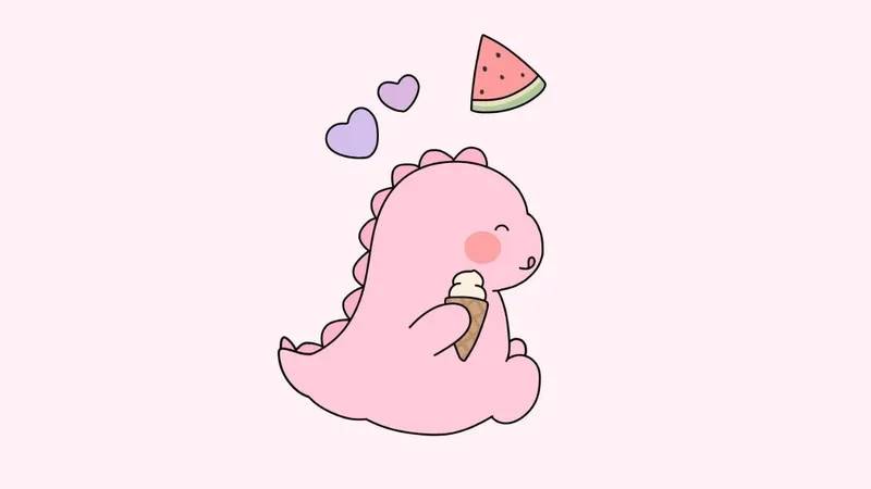 Chiêm ngưỡng khủng long cute hình nền mới lạ