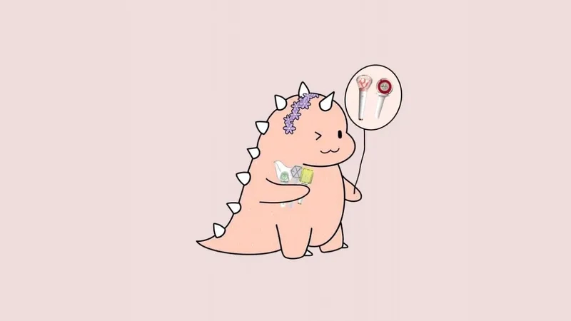 Thưởng thức ảnh nền khủng long cute cực xinh