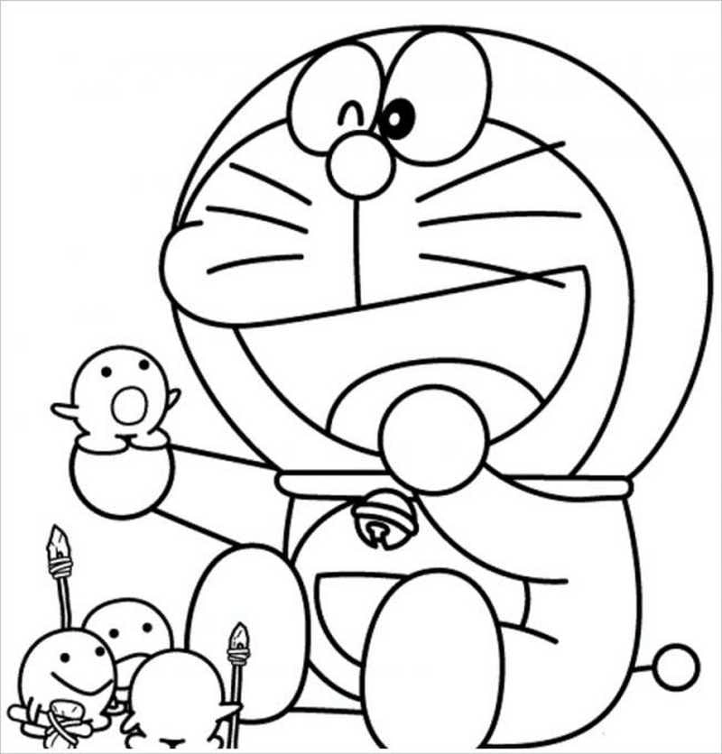Tập tô dễ với tranh tô màu doremon tranh tô màu doremon vẽ doraemon