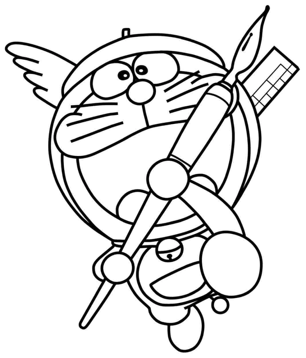 Doraemon nobita tranh tô màu doremon vui nhộn cho bé yêu khám phá