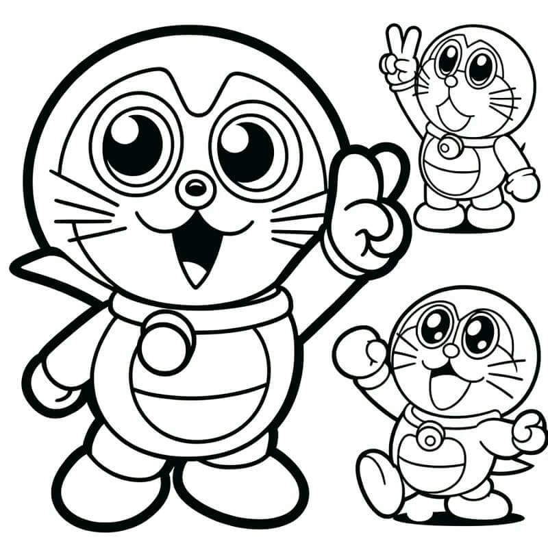Phát triển trí tưởng tượng qua tô màu tranh doraemon