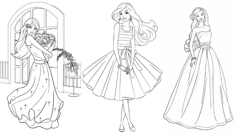  Bộ sưu tập tranh tô màu búp bê giấy đẹp dễ thương nhất 