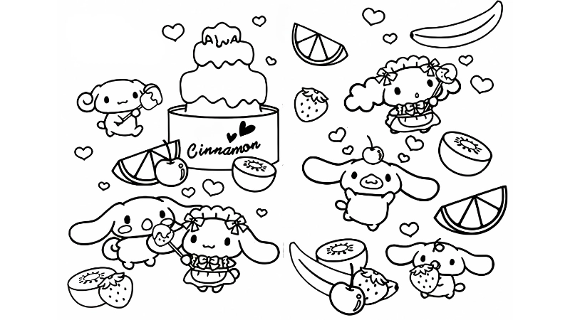 Tranh tô màu cinnamoroll là như thế nào
