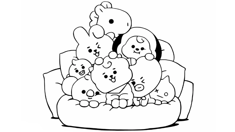 Bộ tranh tô màu cute ngộ nghĩnh giúp bé học vẽ sáng tạo