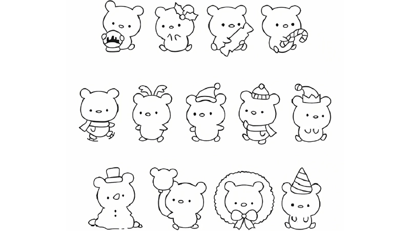 Khám phá tranh tô màu sticker cute hot nhất hiện nay