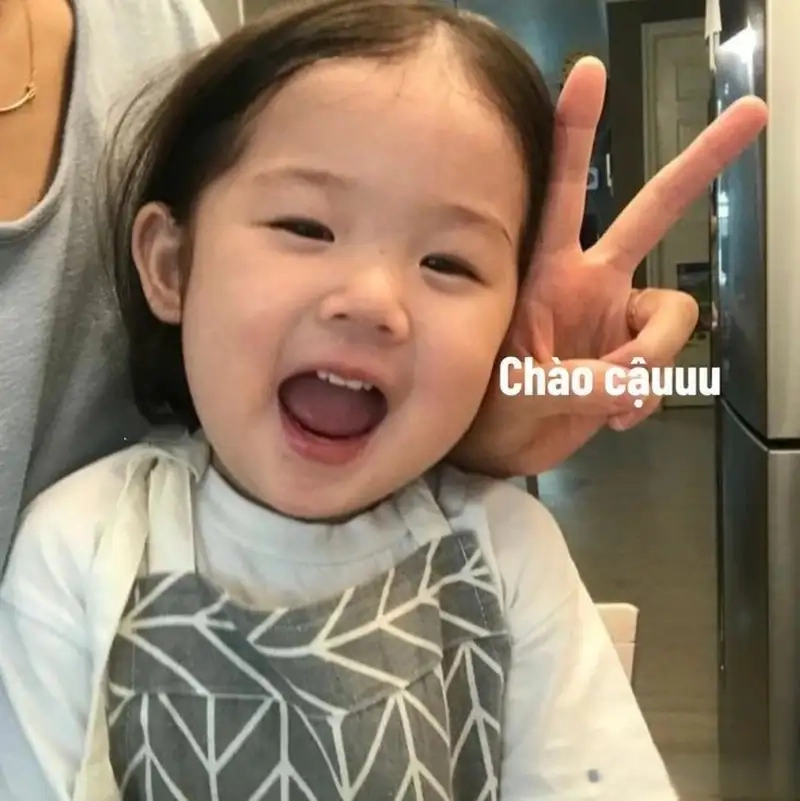 Biểu cảm độc đáo qua meme em bé có chữ