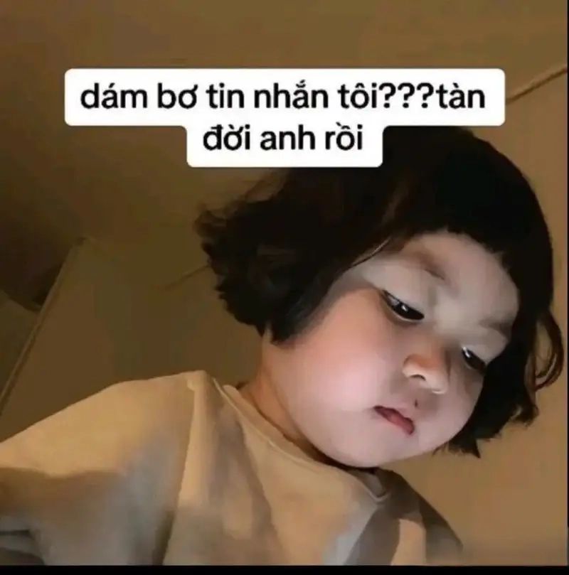 Gửi yêu thương qua ảnh em bé meme có chữ siêu cute
