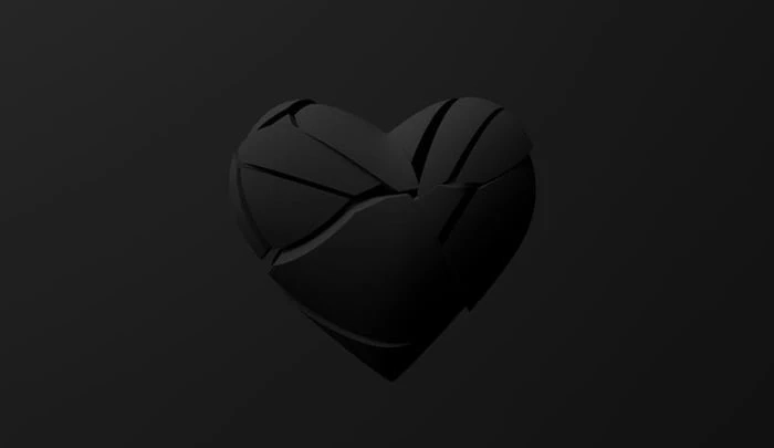 Tải màn hình trái tim đen độc đáo
