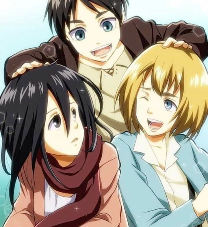 Thưởng thức tình bạn Armin Eren Mikasa đỉnh cao