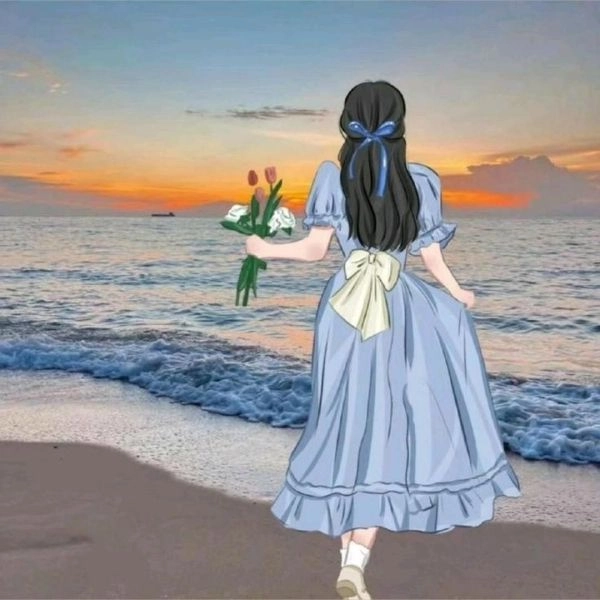 Xem ảnh cô gái đứng quay lưng giàu cảm xúc