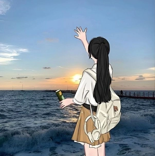 Khám phá hình cô gái hoạt hình buồn đáng yêu