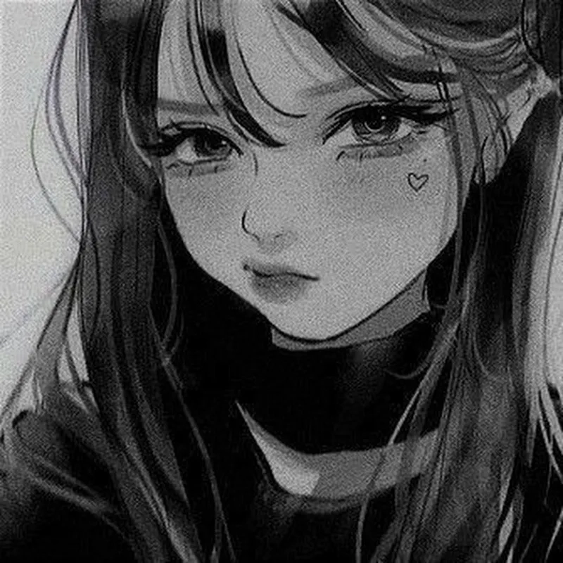 Khám phá avatar anime nữ trắng đen cực ngầu