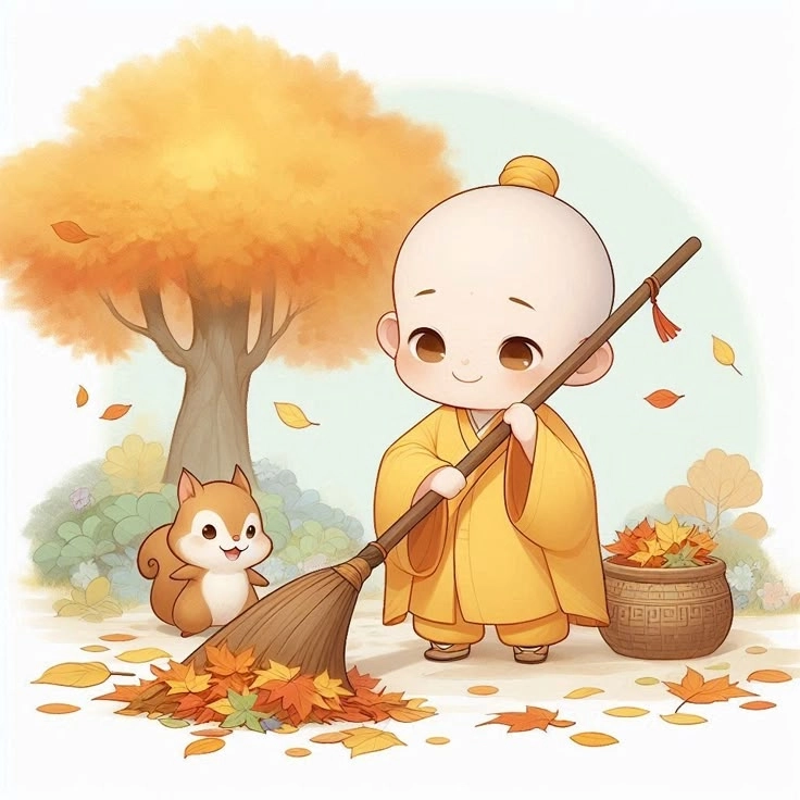 Ngắm nhìn hình ảnh chú tiểu an nhiên ý nghĩa