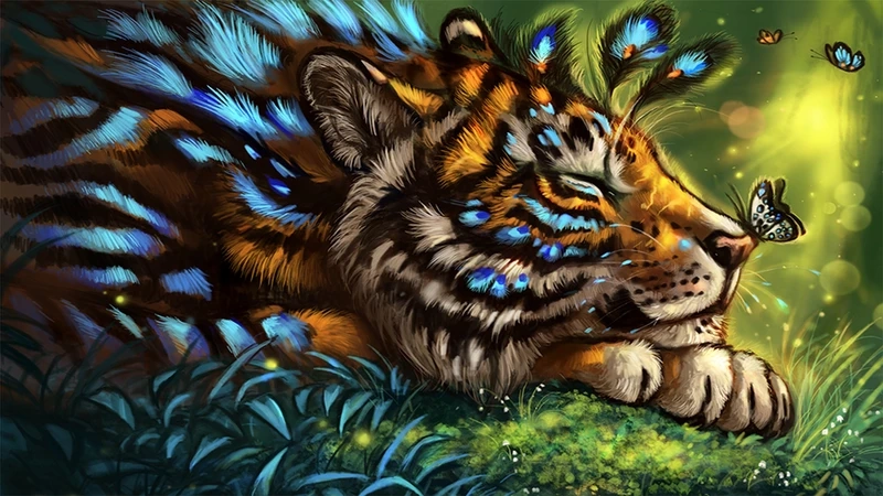 Sở hữu ảnh nền con hổ cute ngay nhé