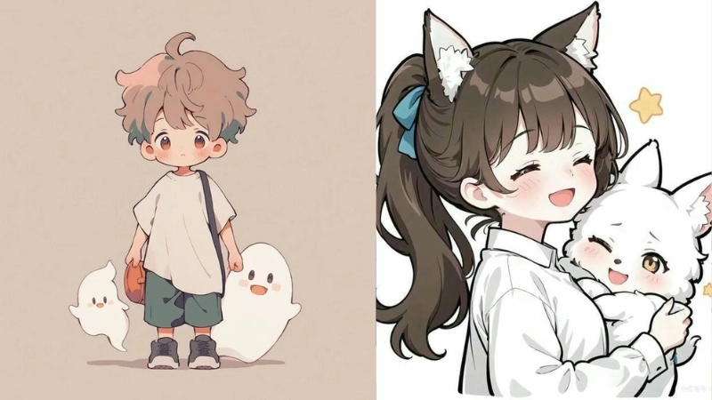  Tải ngay ảnh avatar cute girl chibi dễ thương nhất 