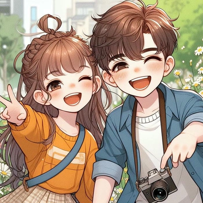 Chọn ngay avatar đôi cute chibi cực dễ thương cho bạn