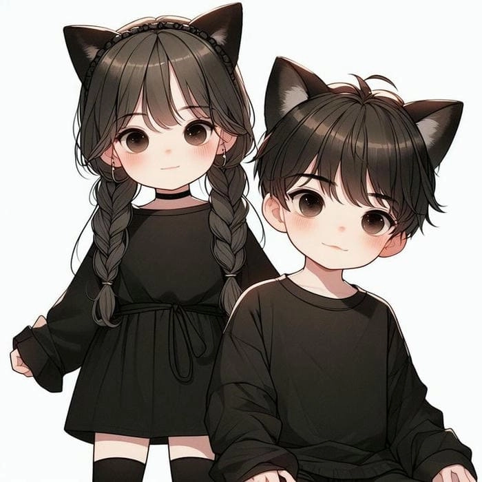 Sưu tầm anime chibi cute avatar đôi phong cách Nhật