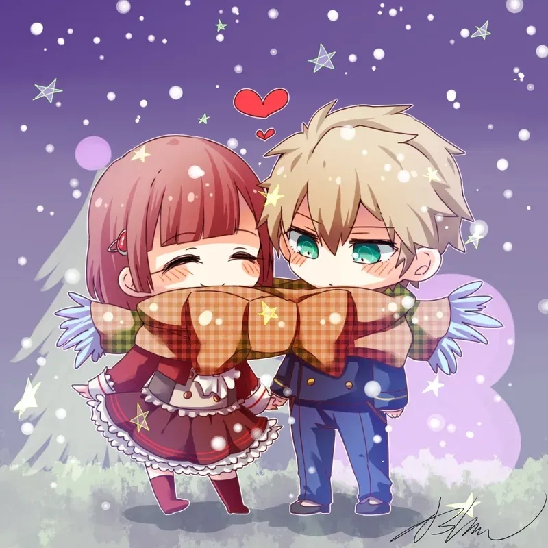 Chọn lựa ảnh avatar đôi chibi cute ấn tượng