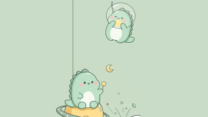 Ngắm nhìn hình nền khủng log cute màu xanh đáng yêu