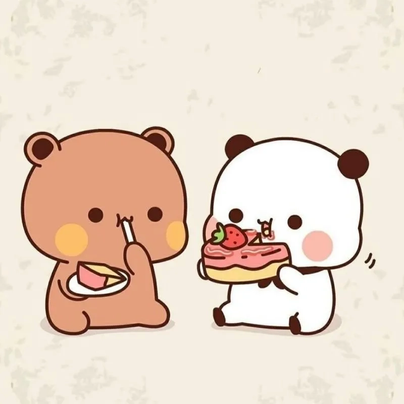 Khám phá ngay avatar gấu cute đôi dễ thương