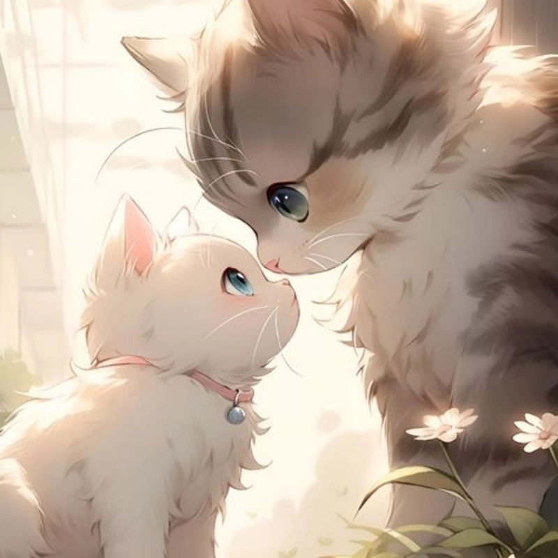 Cùng ngắm hình ảnh cute avatar mèo chibi