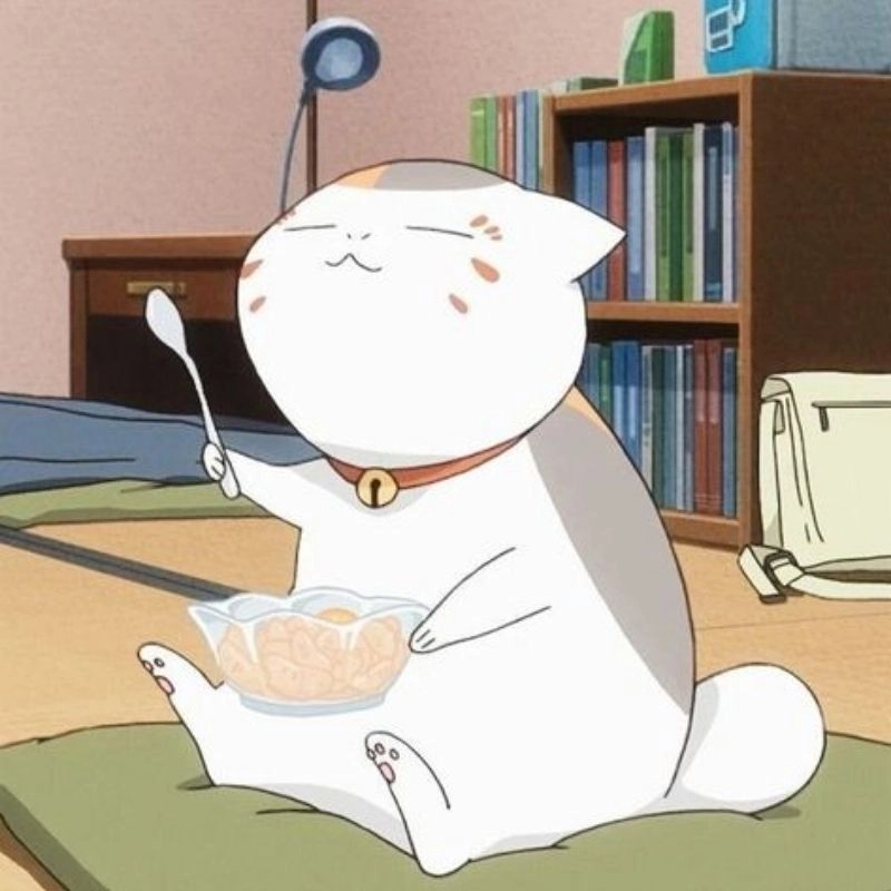 Ngắm avatar cute mèo chibi mập đáng yêu ngộ nghĩnh