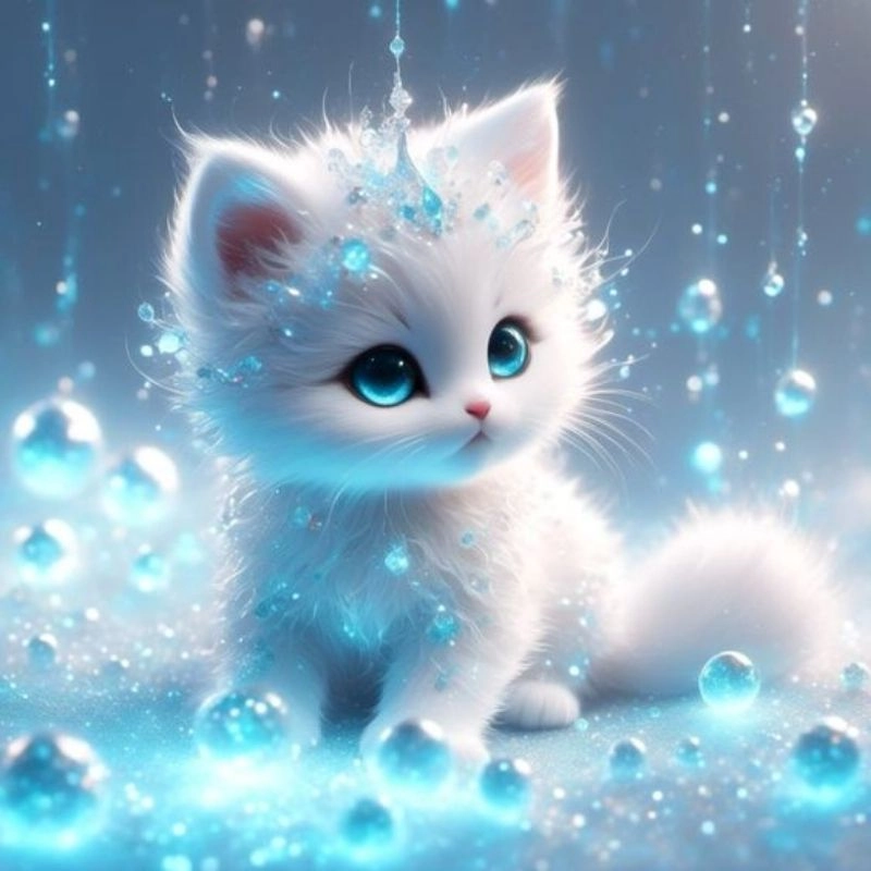 Bộ avatar cute hình nền mèo chibi cực chất