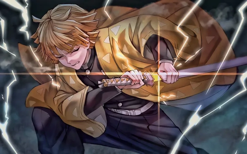 Tải ngay hình nền điện thoại kimetsu yaiba zenitsu cực đẹp