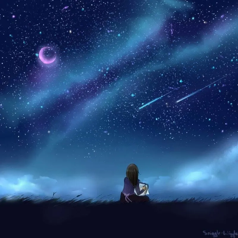 Chiêm ngưỡng hình nền bầu trời đêm đẹp lãng mạn