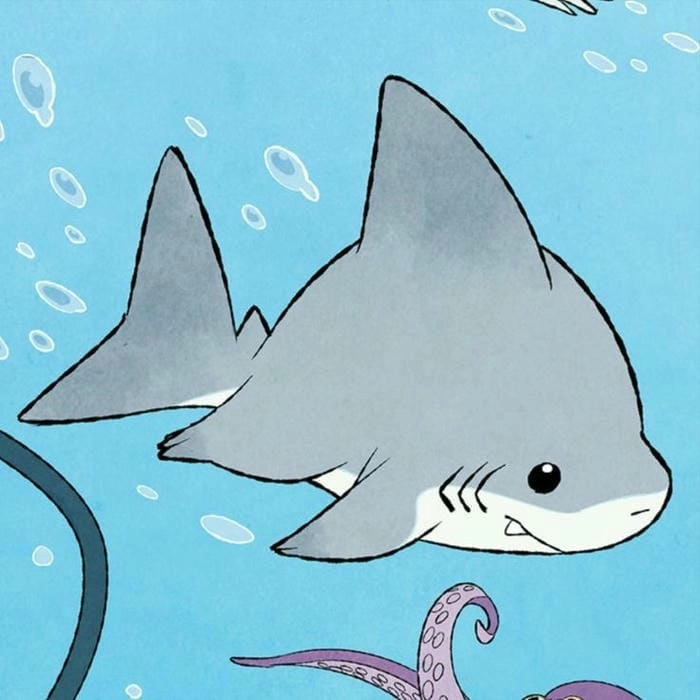 Tải ngay cá mập chibi cute dễ thương