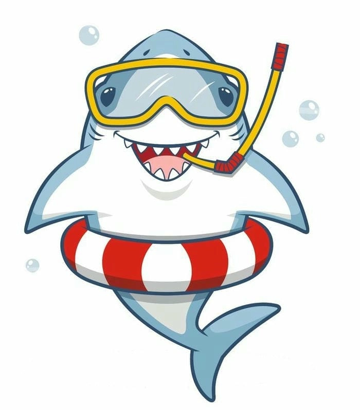 Xem ngay hình vẽ cá mập chibi đẹp mắt