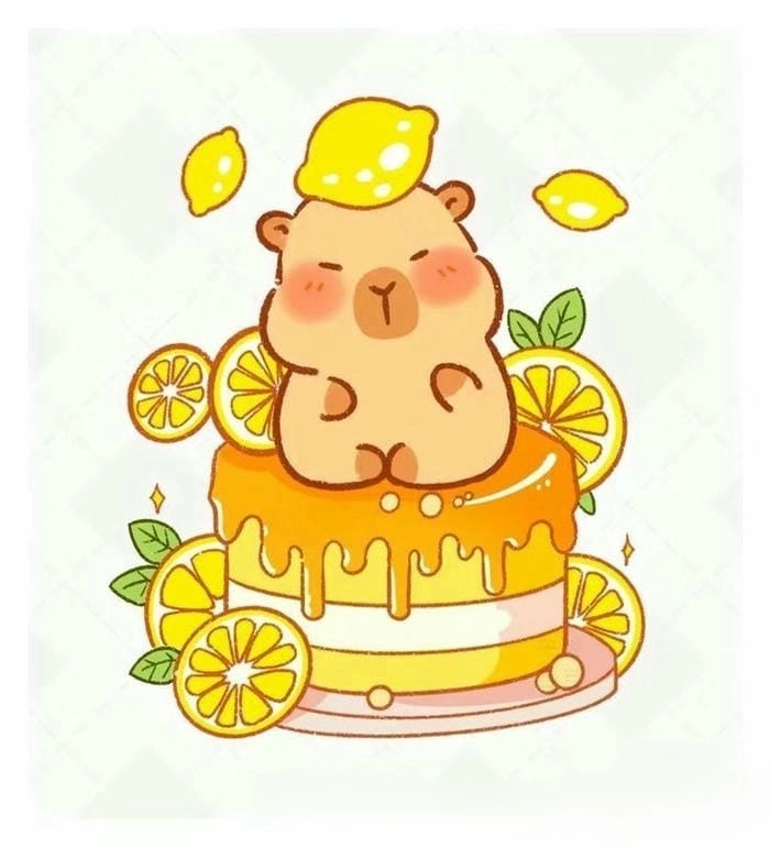 Capybara chibi dễ thương ngộ nghĩnh