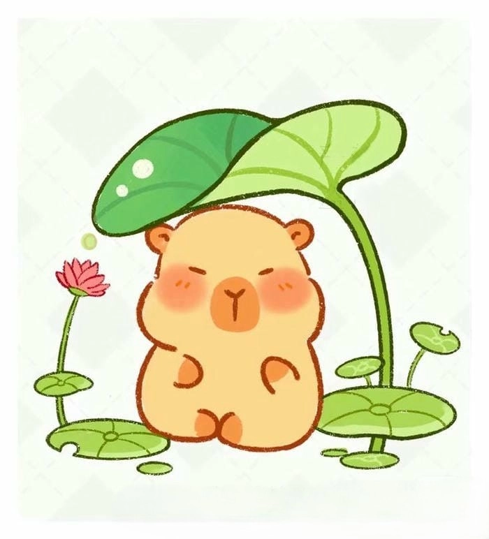 Bộ hình ảnh capybara chibi đẹp nhất 2025
