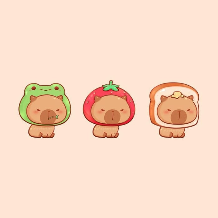 Đổi ngay avatar capybara chibi cute độc lạ