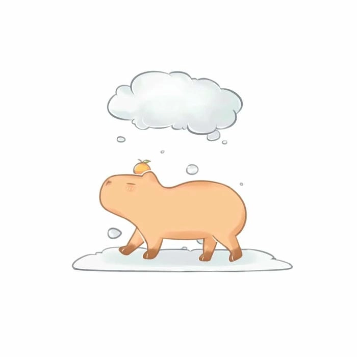 Tùy chỉnh hình nền máy tính capybara cute chibi sinh động