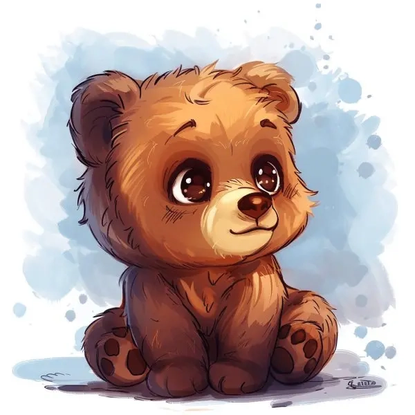 Thử ngay avatar ảnh gấu nâu cute chibi ngộ nghĩnh