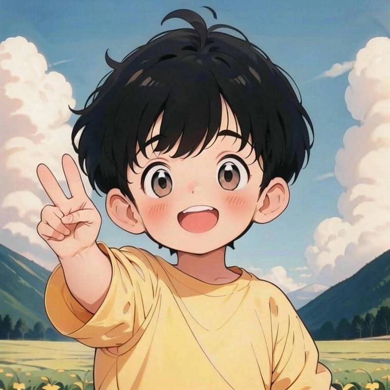 Tải chibi bé trai theo phong cách em bé siêu dễ thương