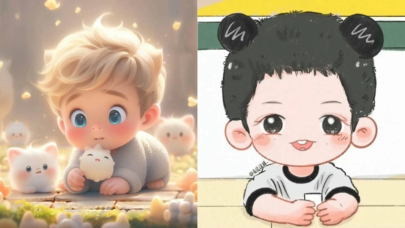  Tổng hợp những ảnh chibi bé trai dễ thương siêu đáng yêu 