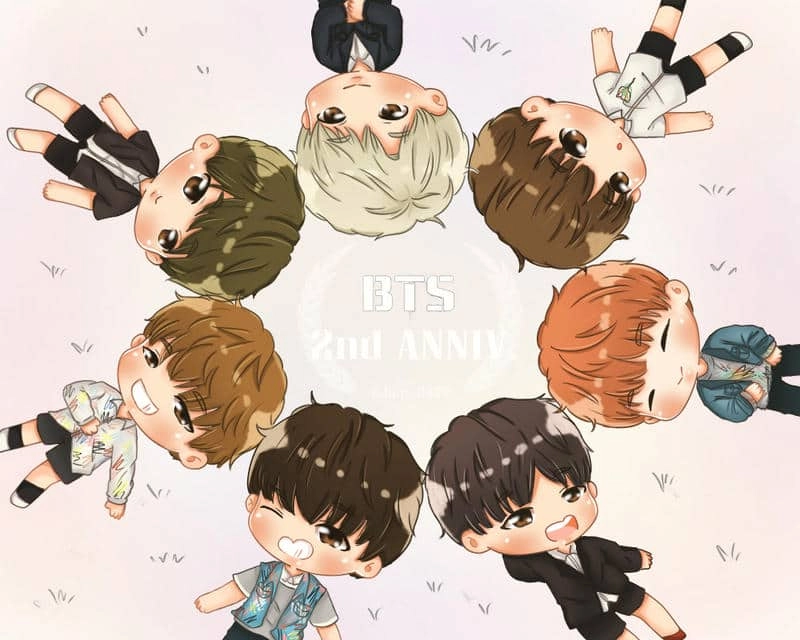 Đổi ngay hình nền máy tính bts chibi