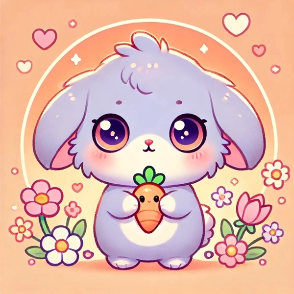 Ấn tượng đầu tiên từ cute thỏ con dễ thương chibi