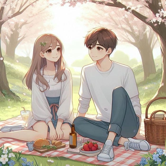 Bộ hình vẽ cặp đôi chibi dễ thương đẹp nhất