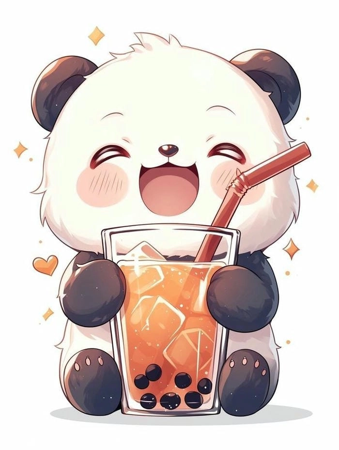 Cùng chill với ảnh gấu trúc cute chibi dễ thương
