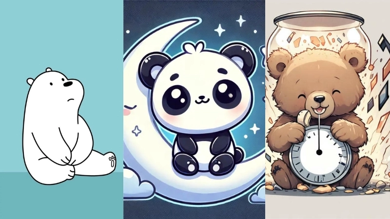  Tuyển chọn ảnh chibi gấu đáng yêu cho tín đồ dễ thương 